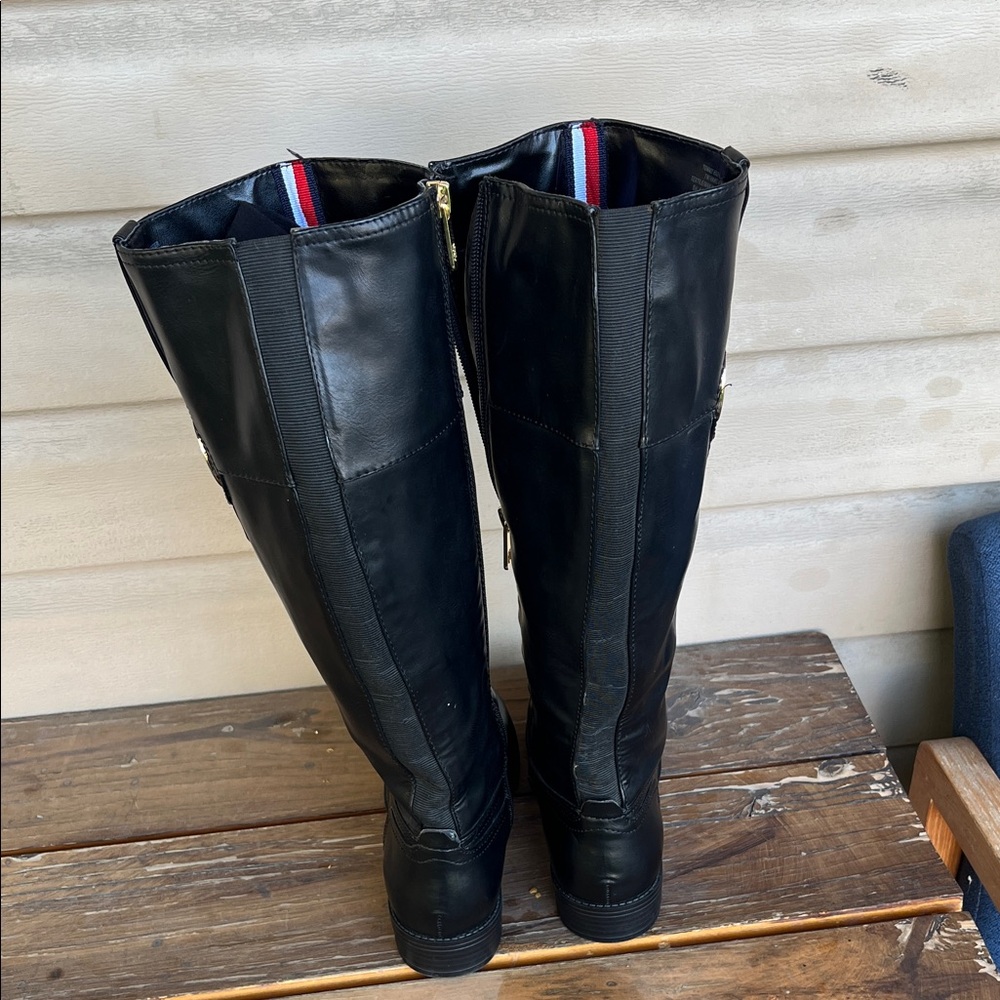 Black Knee-High Riding Boots - Picture 5 of 13